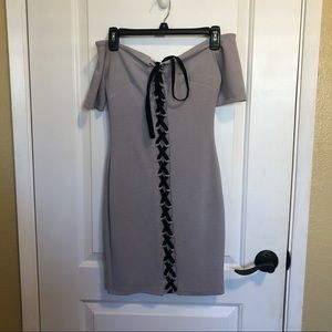 Off Shoulder Tie Up Dress